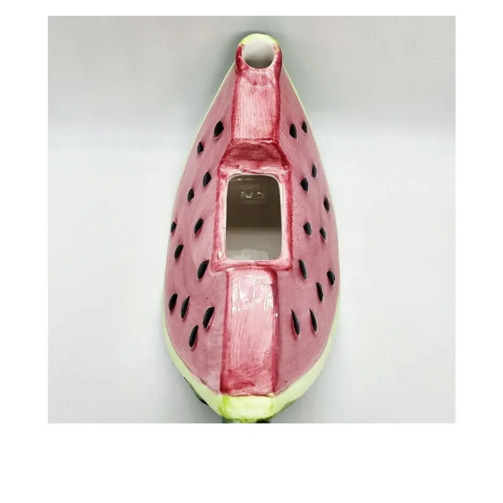 Ceramic Watermelon Plate & Tea Cup Summer Decor Vintage Handmade Bundle LOT Set